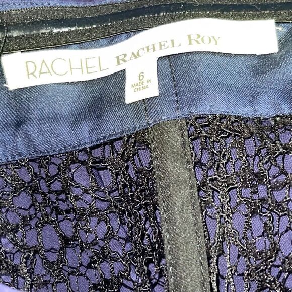 Rachel Rachel Roy guest list mesh strapless bandeau dress African violet - Picture 10 of 12